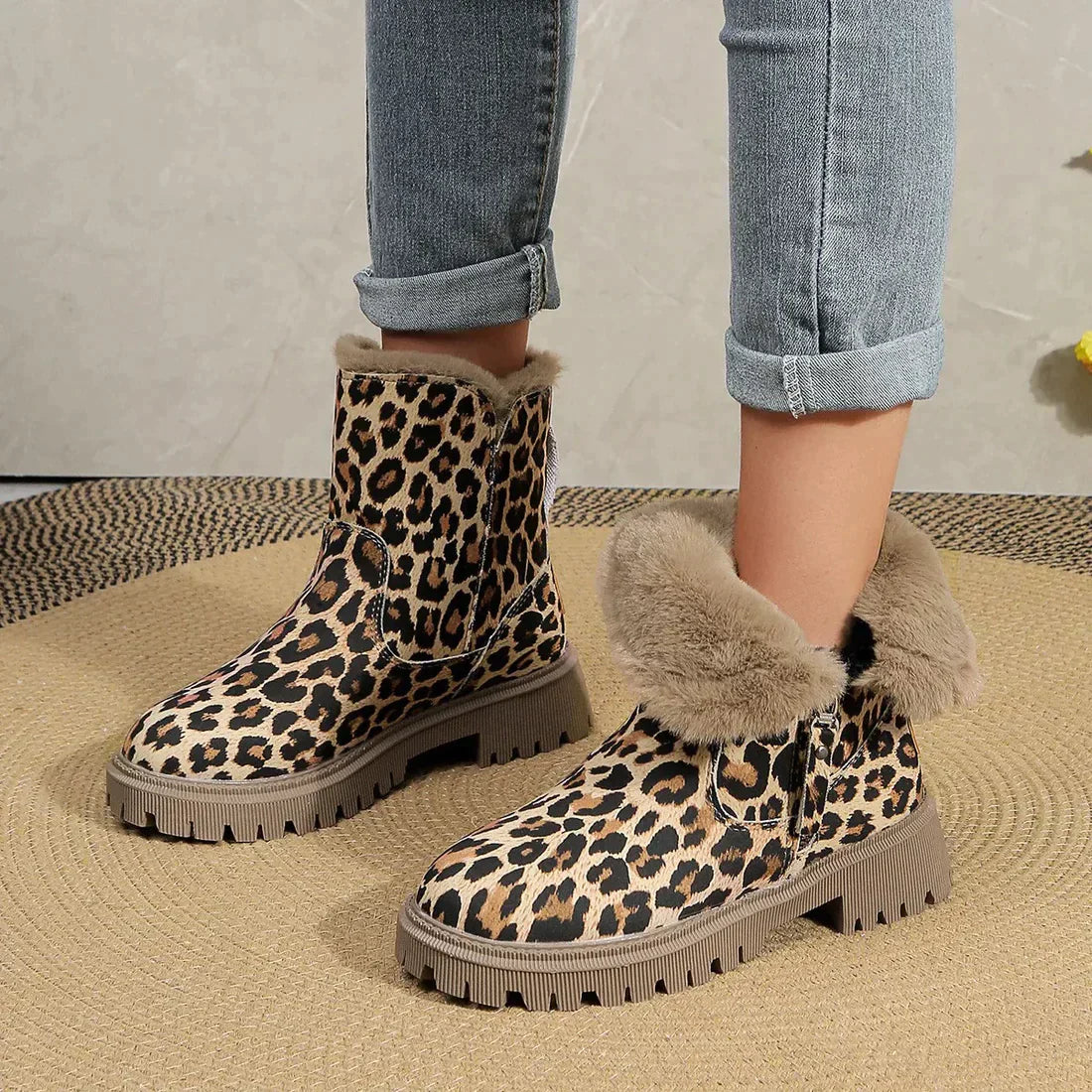 Carina | Warm leopard boots