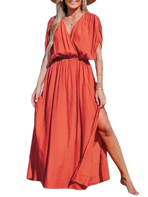 Dorothea - Elegant maxi dress with split hem