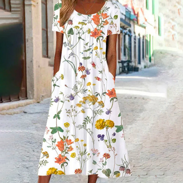 Lillian - Elegant dress with floral print