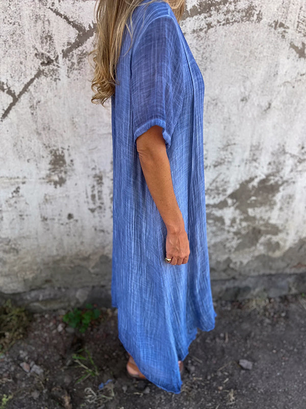 TAMI dress in cotton and linen