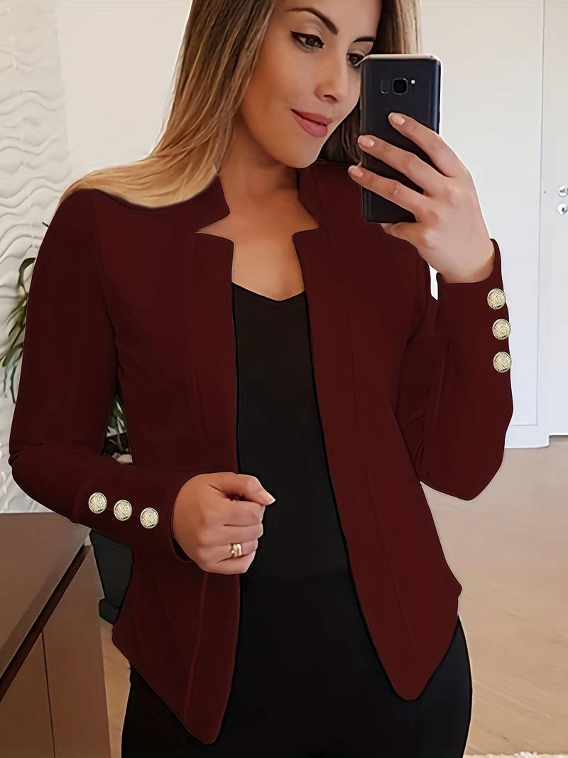 Emma – casual long sleeve button blazer