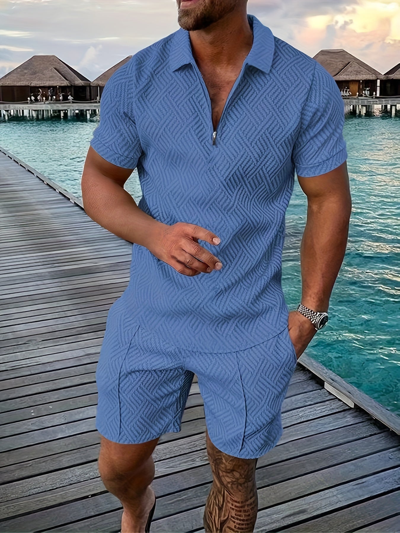 Landon | Men's Shirt & Shorts Set