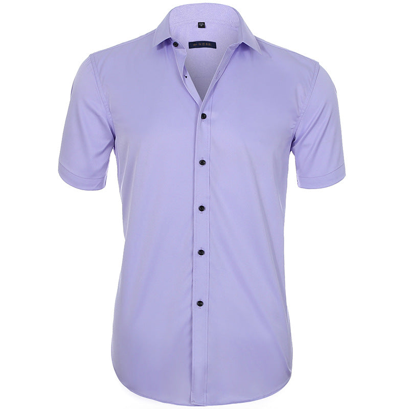 Breathable Elastic Anti-wrinkle Short Sleeve Shirt