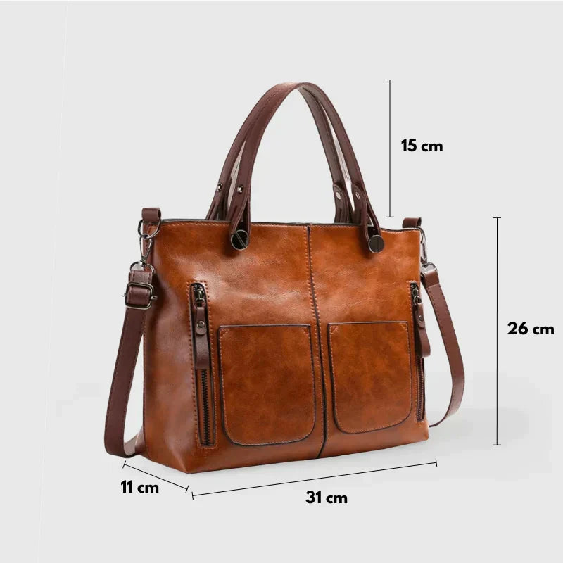 Verona bag in vegetable leather with multiple compartments