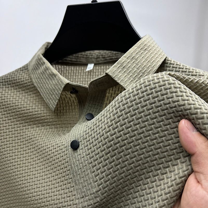 Faris - Breathable summer shirt with mesh V-neck