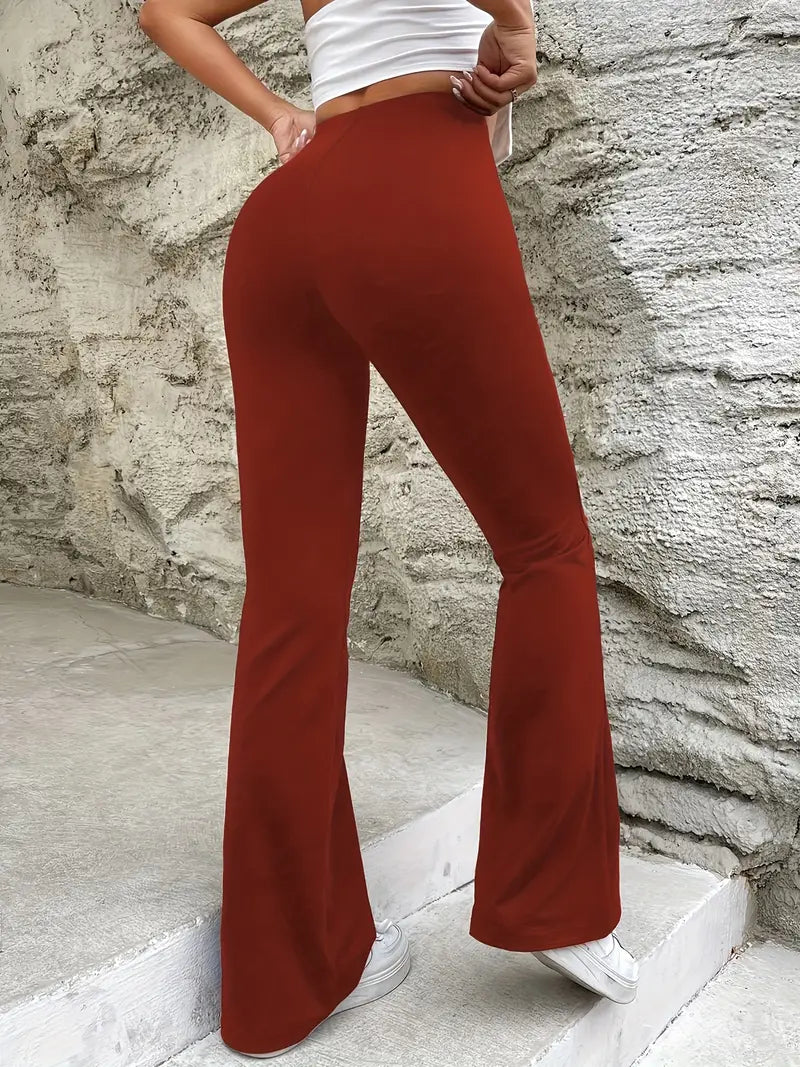 Adelle - elasticated slim trousers with high waist