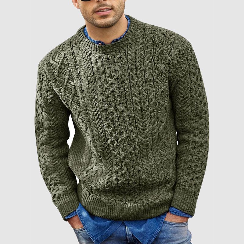 Soft warm knitted stylish jumper for men