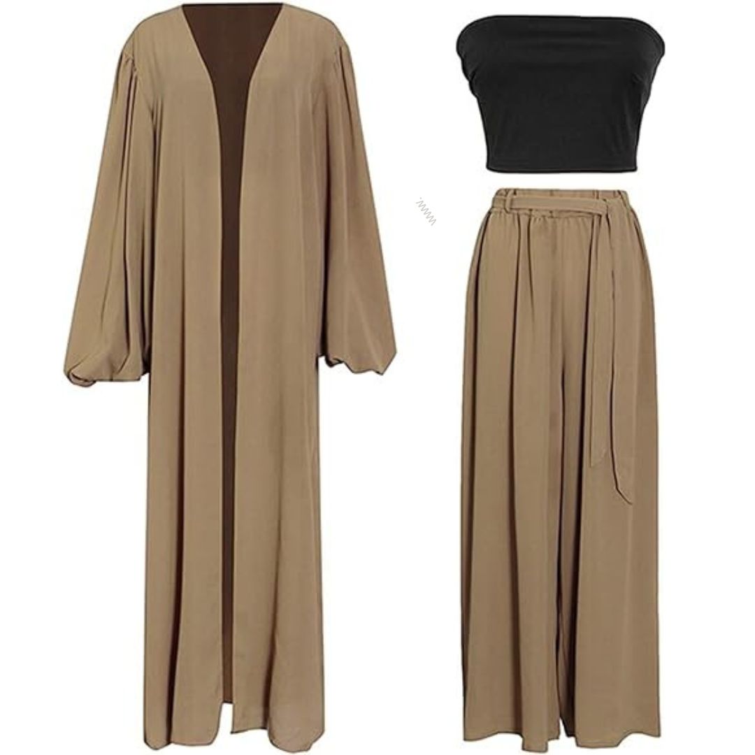 Aria - Wide-leg trousers with drawstring