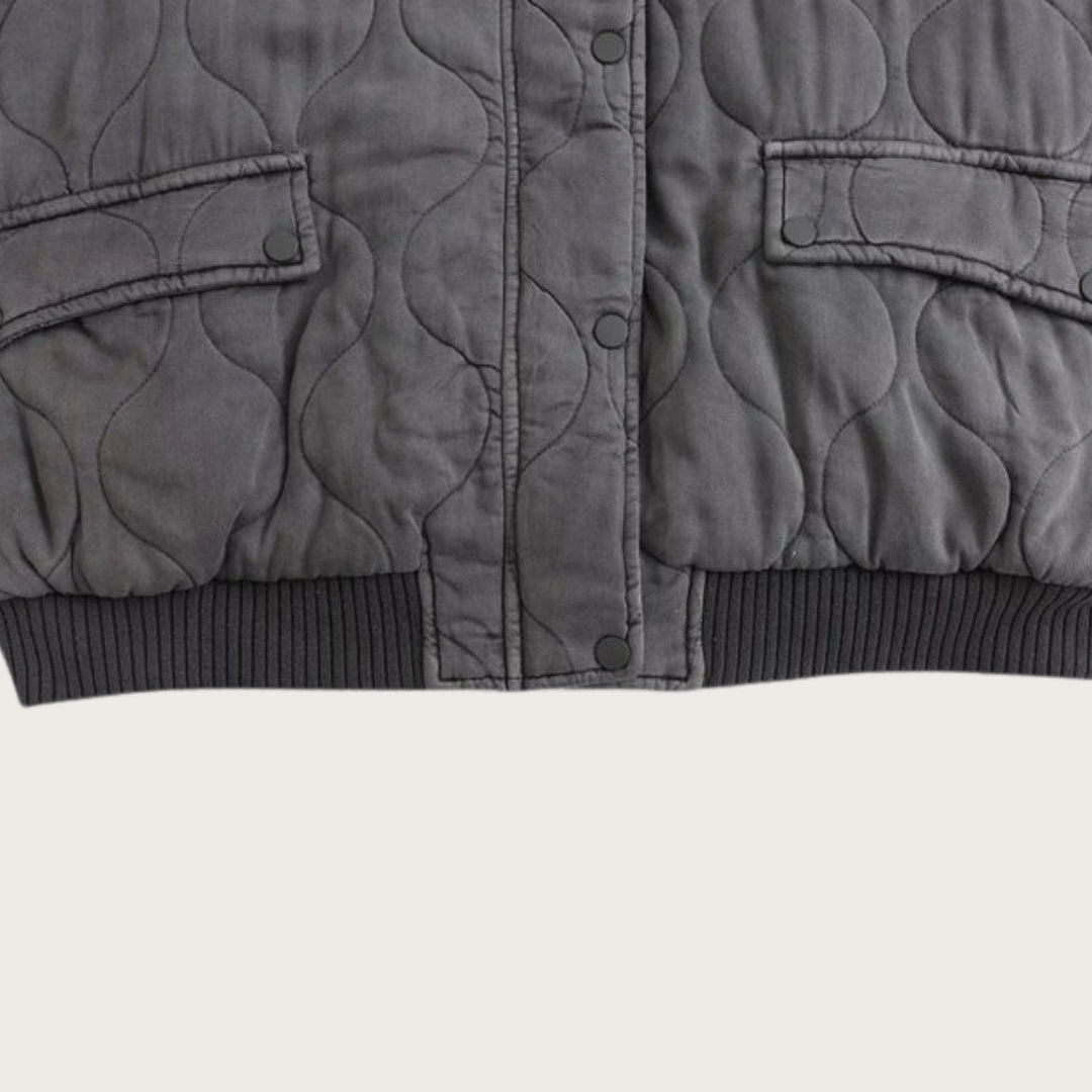 Aesthetic loose bomber jacket for women