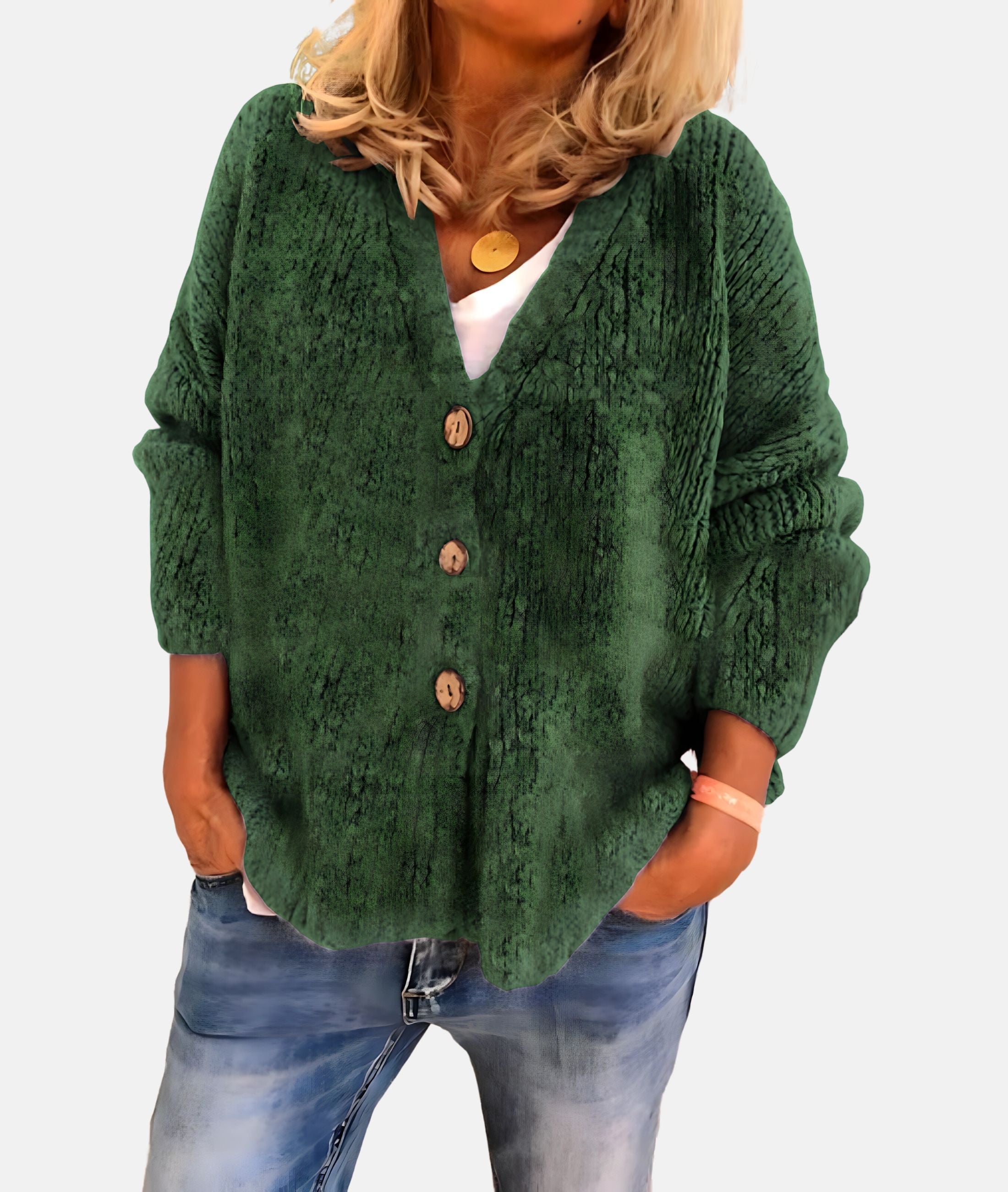 Cardigan with V-neck