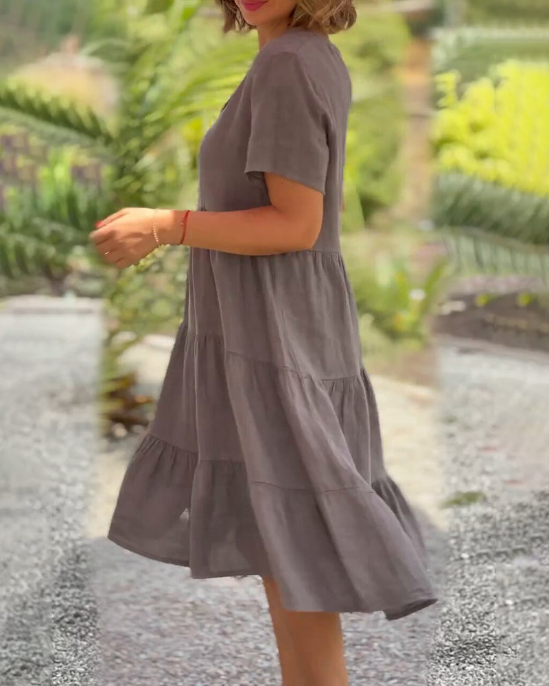 Aveline - cotton layered dress for relaxed days