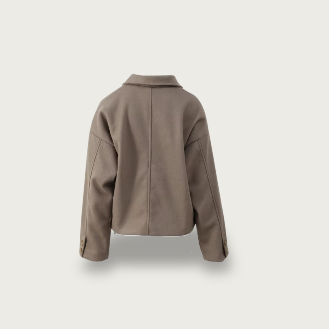 Button-down autumn jacket for women
