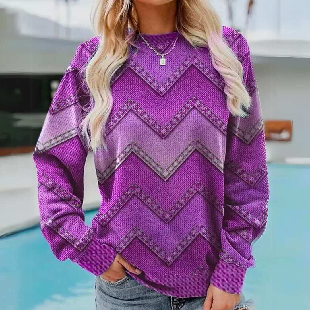 Paulien - Colourful Retro Sweater