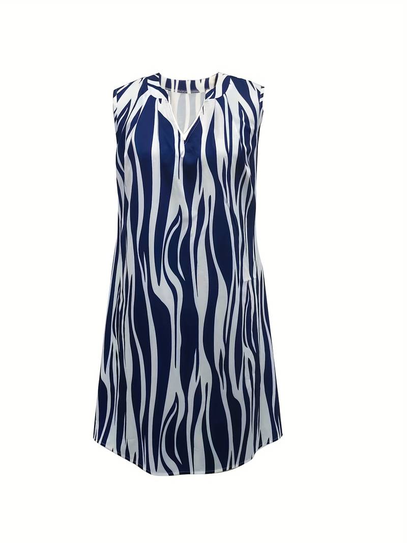 Prisma - Abstract dress with ribbed print