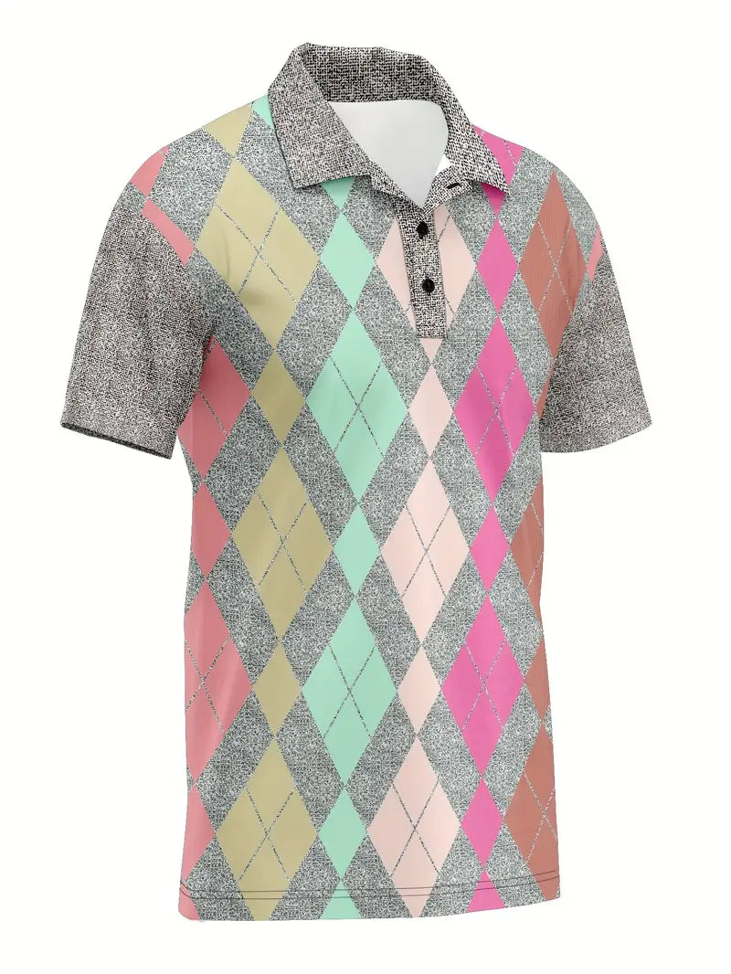 Mason - vintage color block short sleeve polo shirt