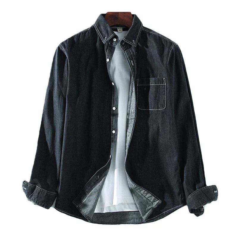 Alistair - Casual denim overshirt