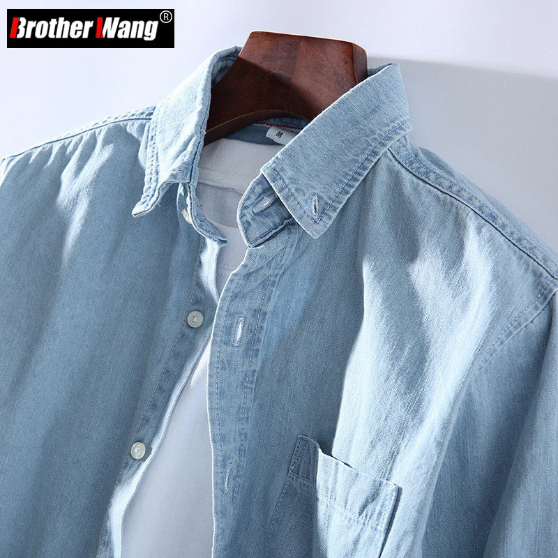 Alistair - Casual denim overshirt