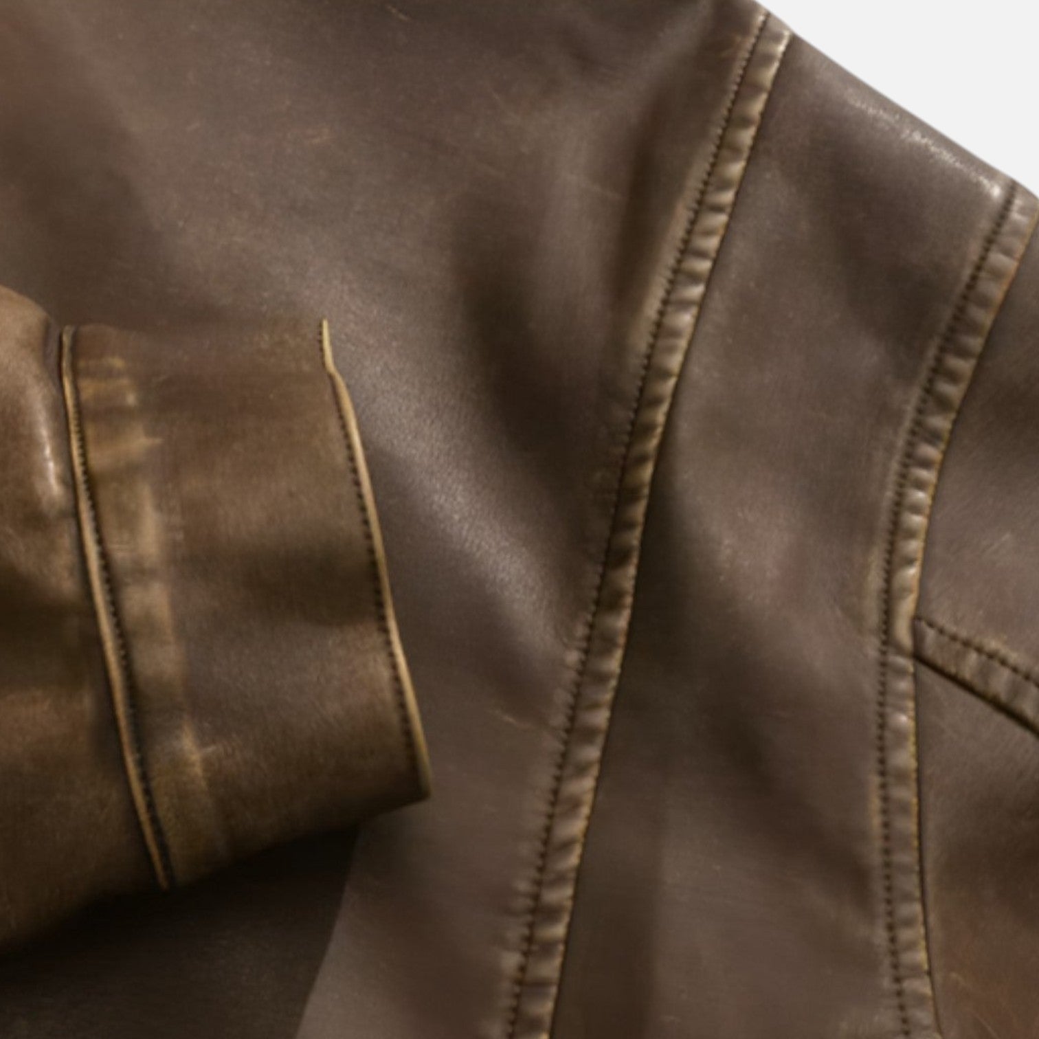 Monacogents | Vintage Washed Leather Motorcycle Jacket