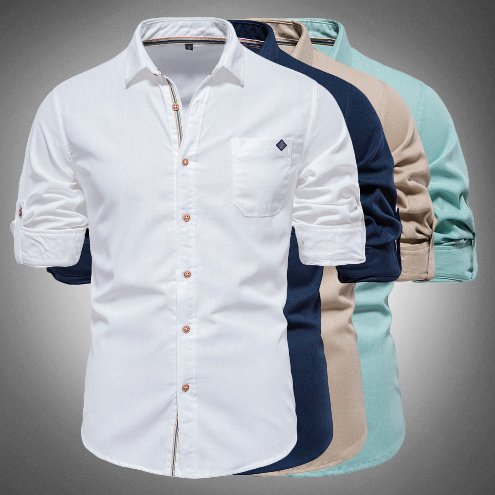 Evan - Men's shirt with button placket