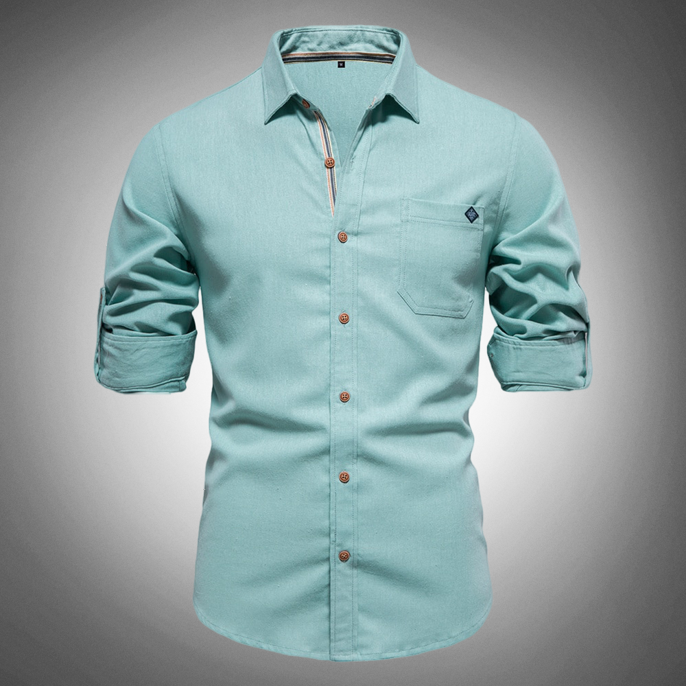 Evan - Men's shirt with button placket