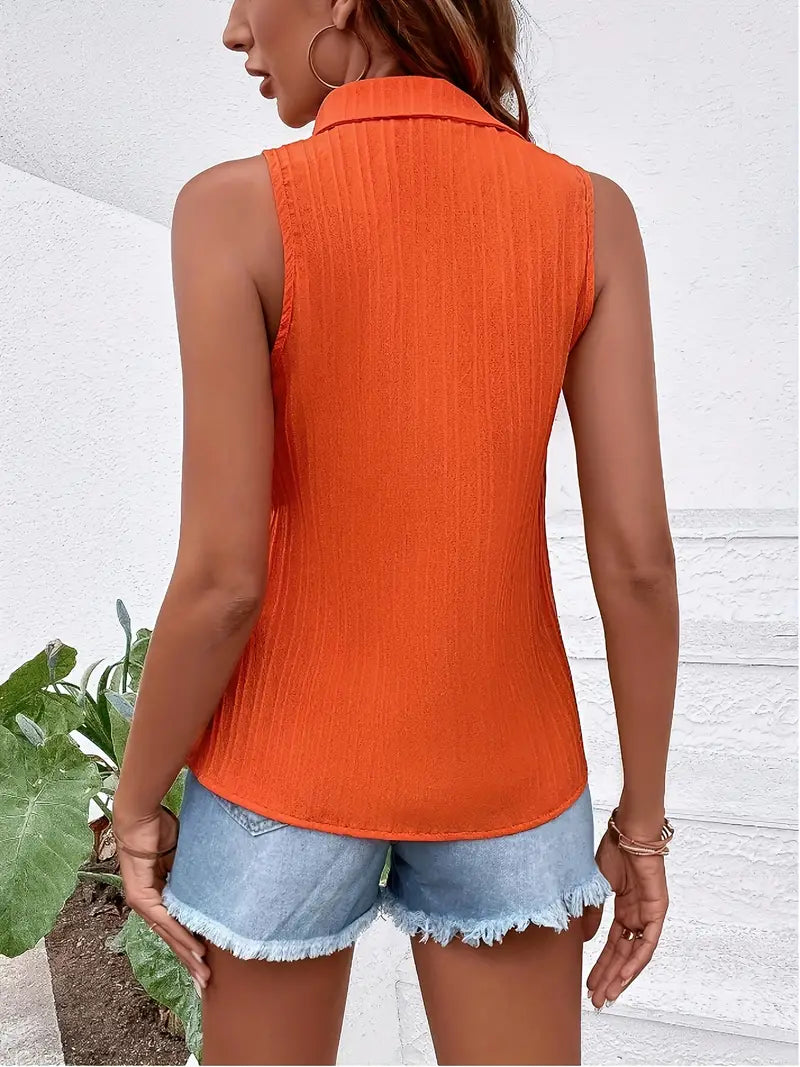 Sarah – stylish sleeveless shirt for spring