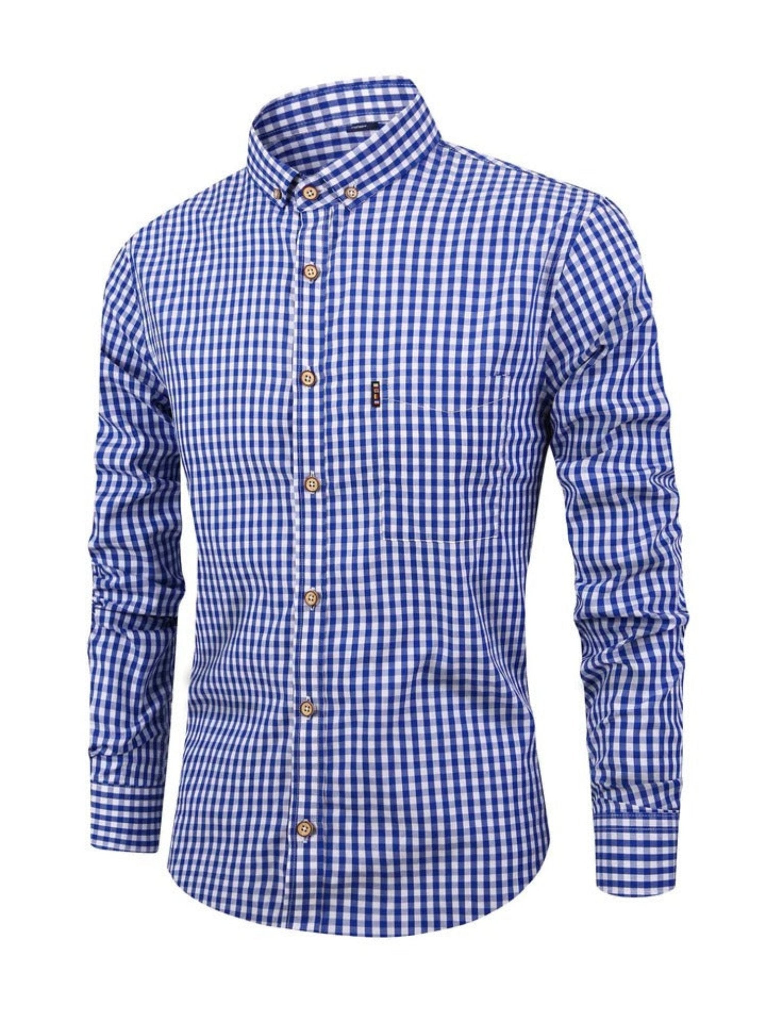 Walker - Checked Long-Sleeved Shirt - Classic - Trendy - Ideal for Autumn