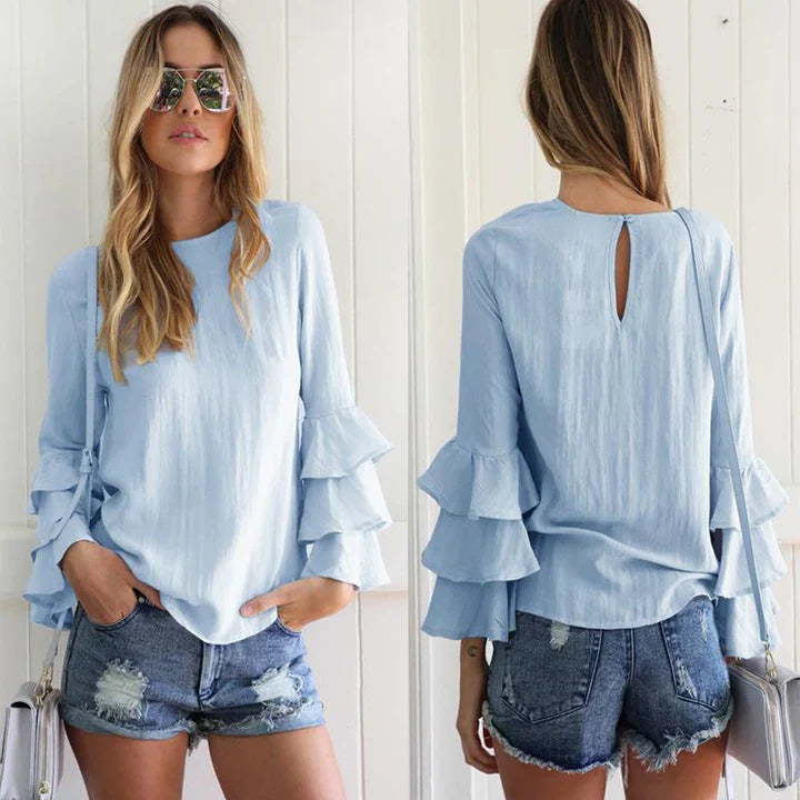 Simone - elegant ruffle shirt