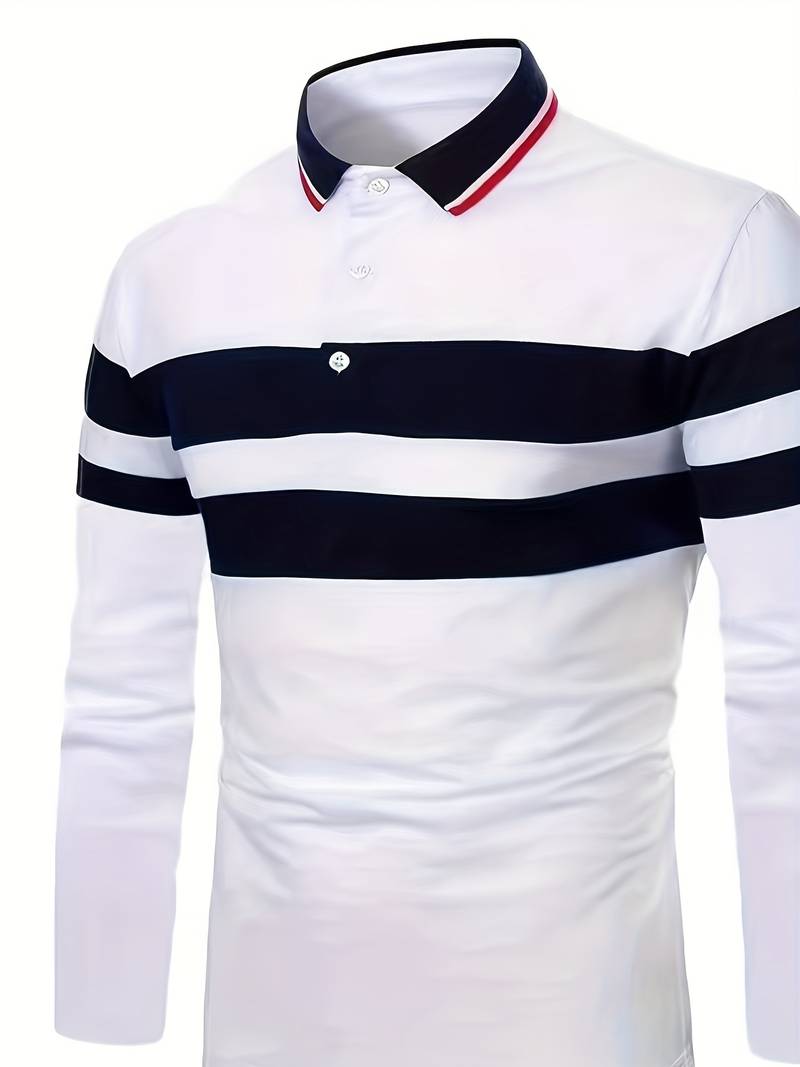 Christopher – casual color block long sleeve shirt