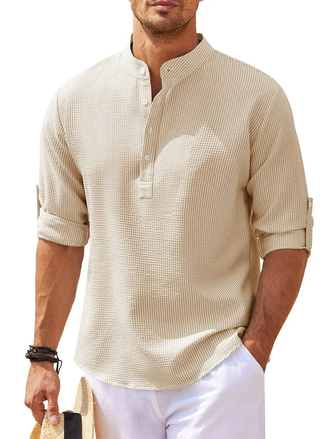 Cotton Linen-like Long sleeve for men