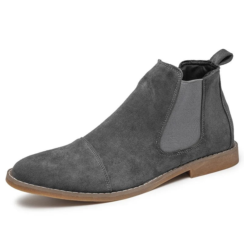 Vegan suede chelsea boots for men