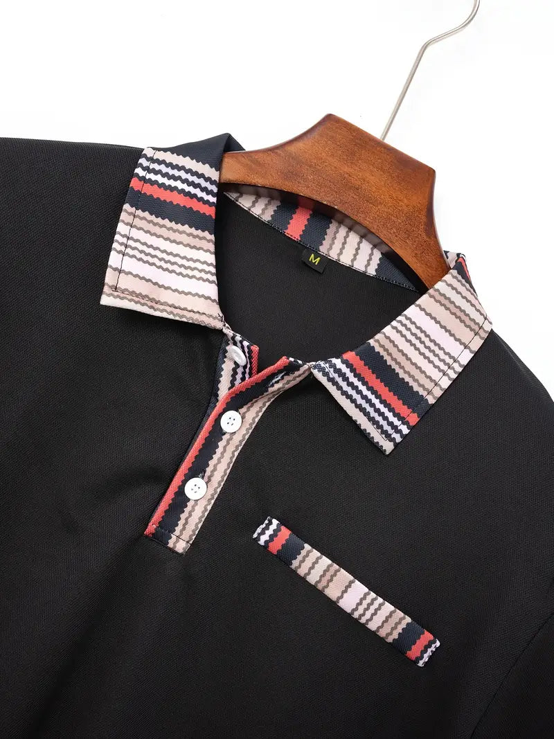 Daniel - breathable regular striped collar shirt for men