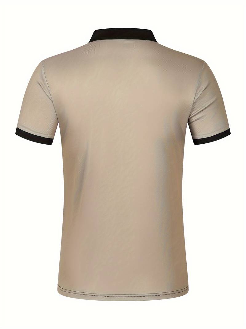 Leon - Casual Short Sleeve Striped Polo Shirt For Men