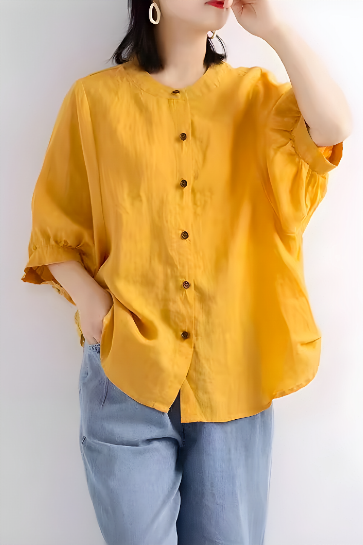 Alona - Relaxed Loose Breathable Linen Blouse