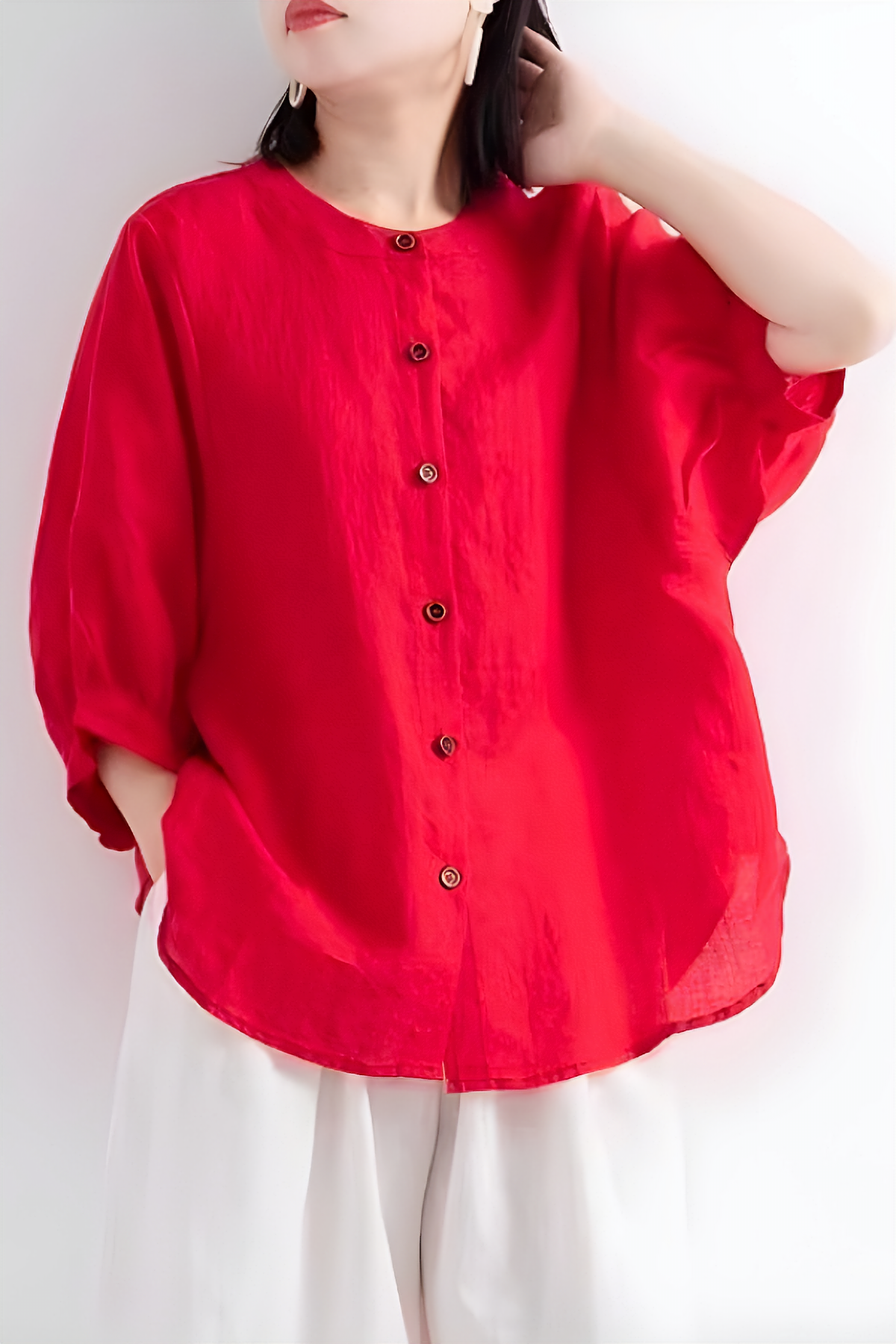 Alona - Relaxed Loose Breathable Linen Blouse