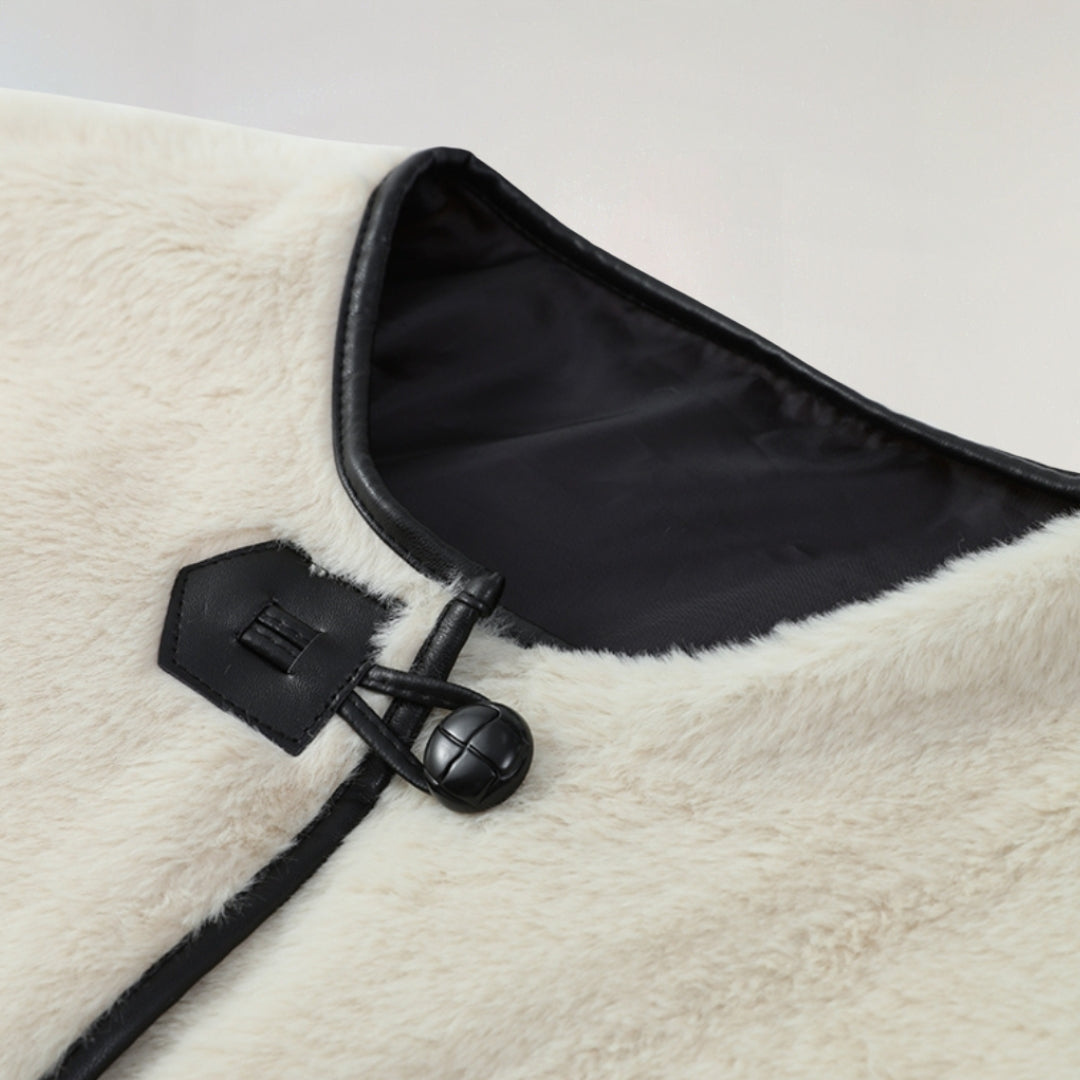 Elegant O-neck loose jacket for women