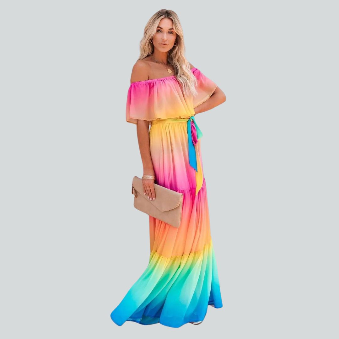 Stella - Long dress with ruffles