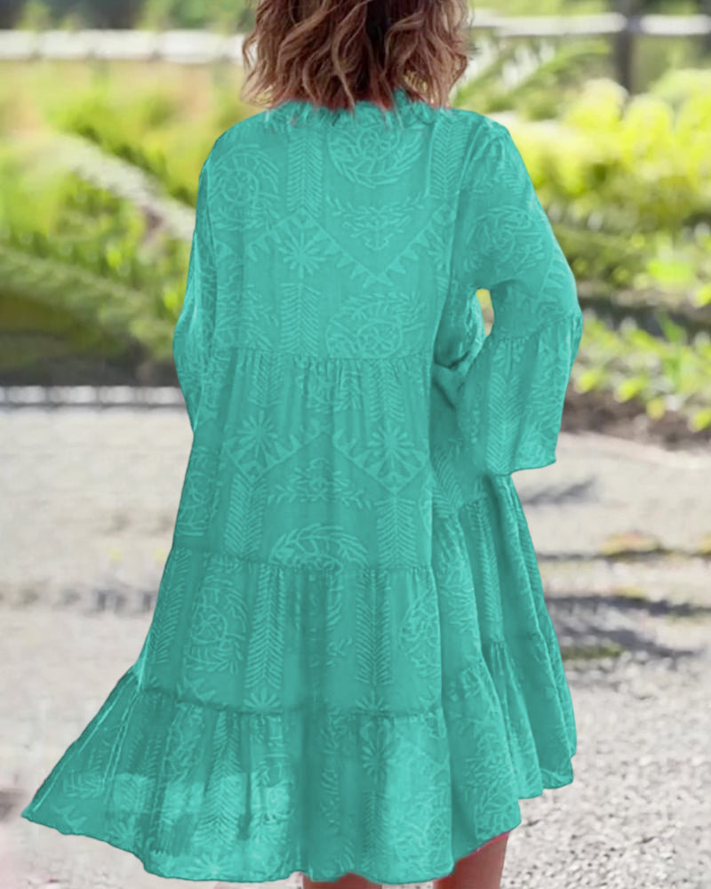 Vaelora - Comfortable Dress With 3/4 Sleeves