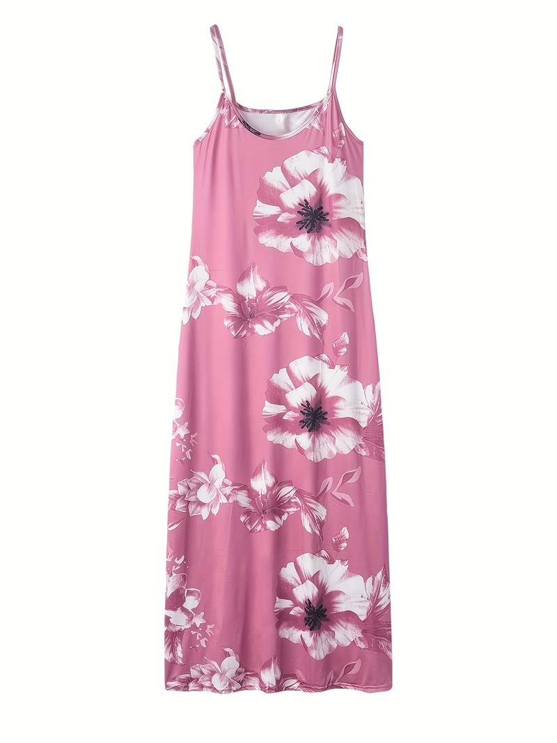 Rhea - Slim-fit maxi dress with floral print