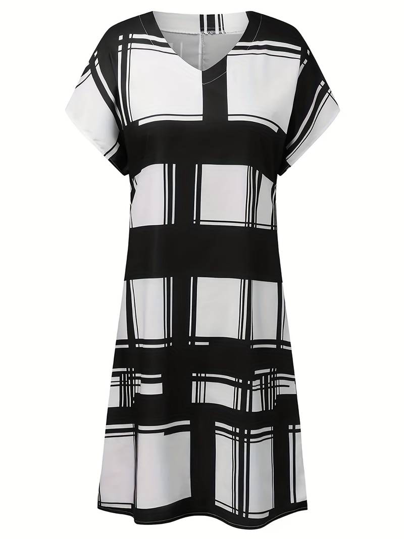 Wileen - Midi dress with grid lines