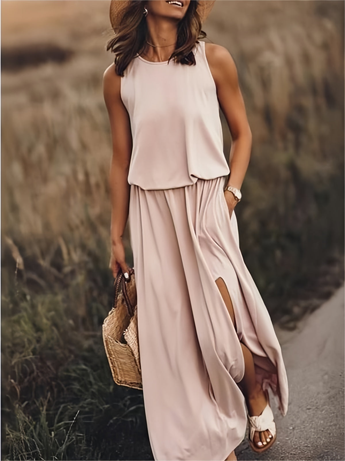 Rosaline - Solid boho maxi dress made of modal in different colors