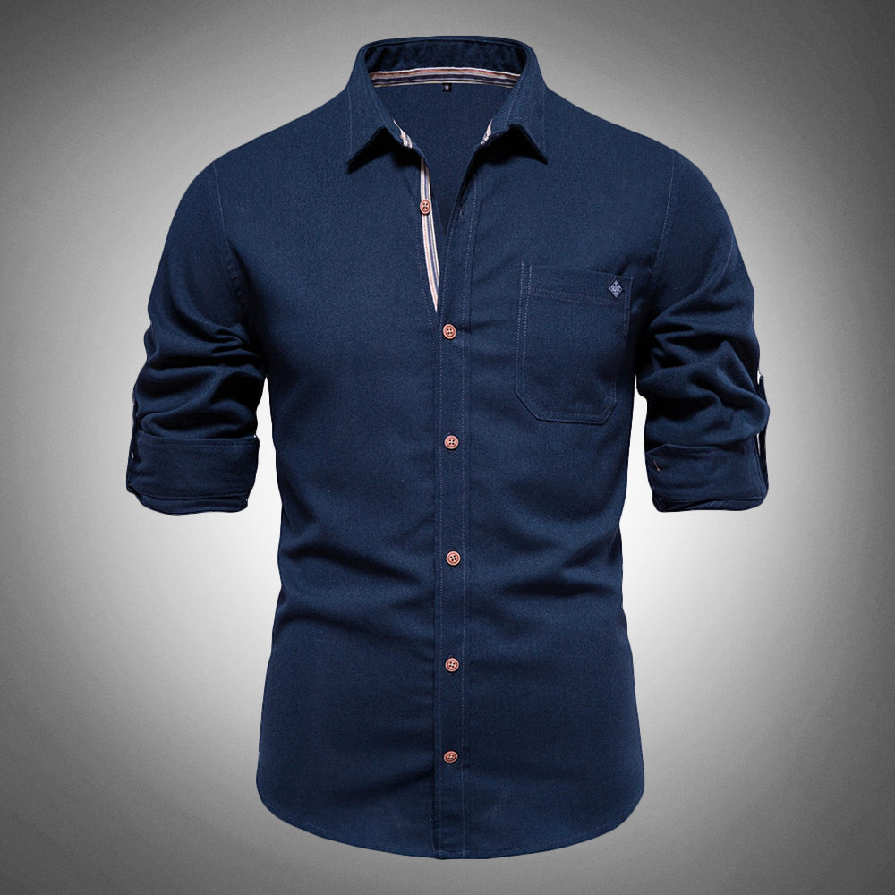 Evan - Men's shirt with button placket