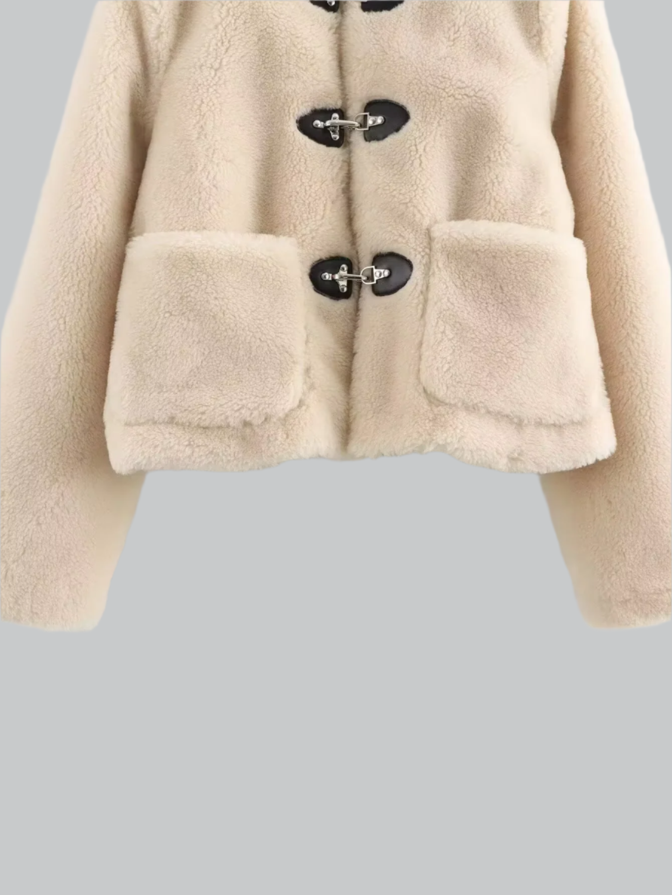 Cozy fleece knit jacket for women