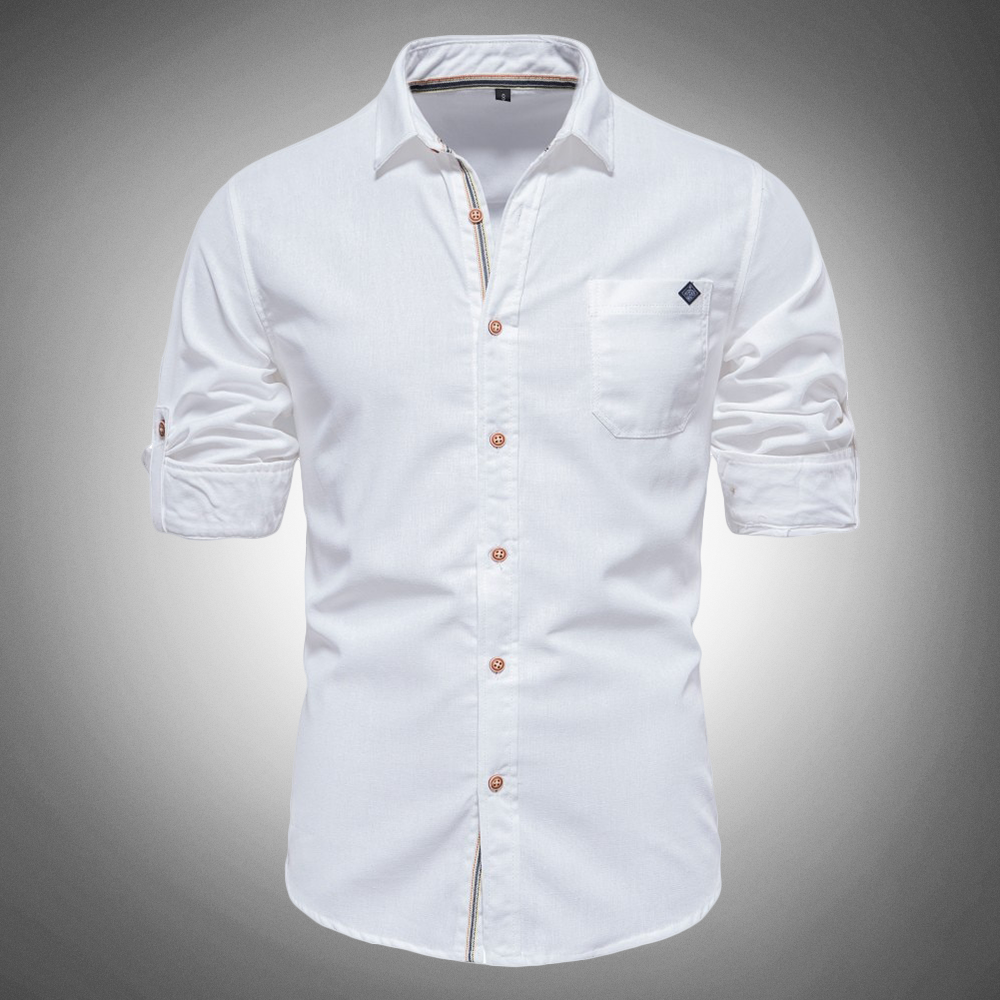 Evan - Men's shirt with button placket