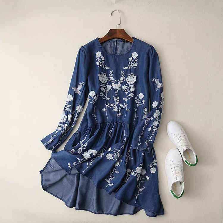 Versatile  Embroidered dress in any season