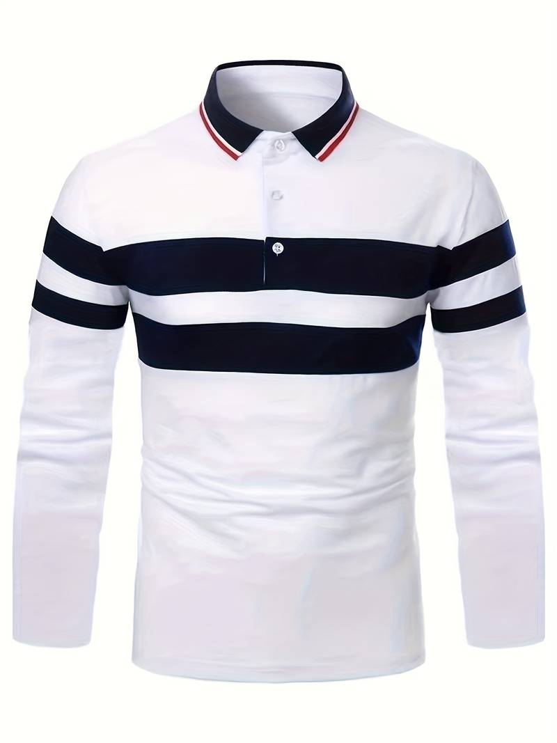 Christopher – casual color block long sleeve shirt