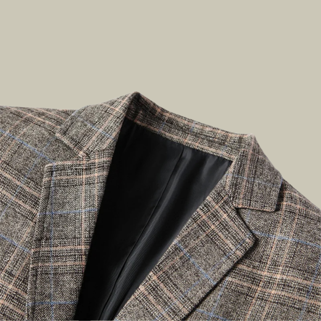 Lux & Classy  • Men's British Plaid Formal Suit