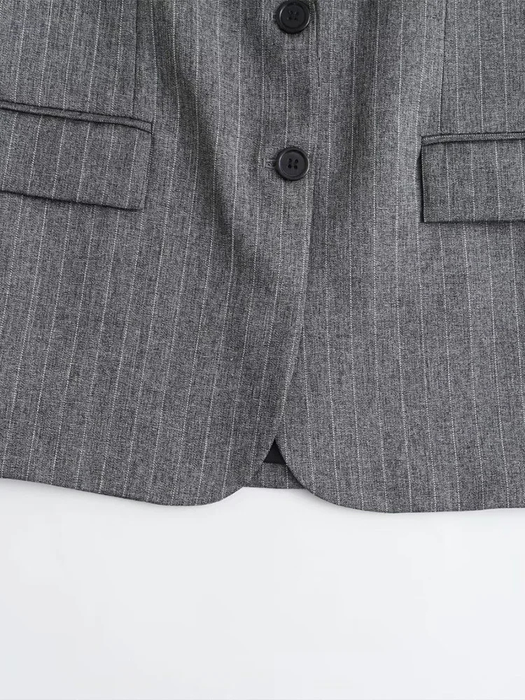 Striped tailored blazer for women