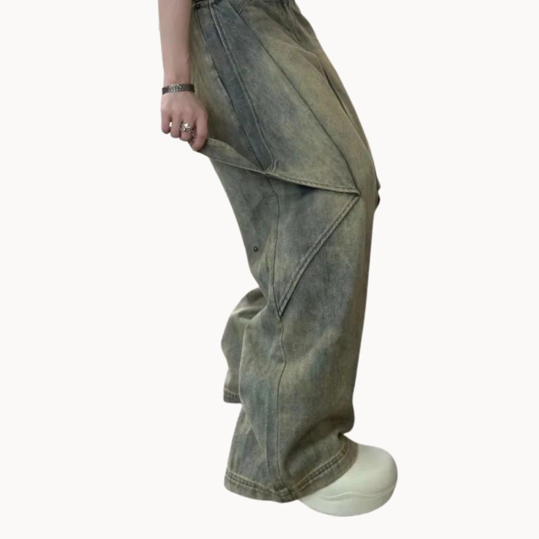 Valencia - Layered wide-leg skater jeans