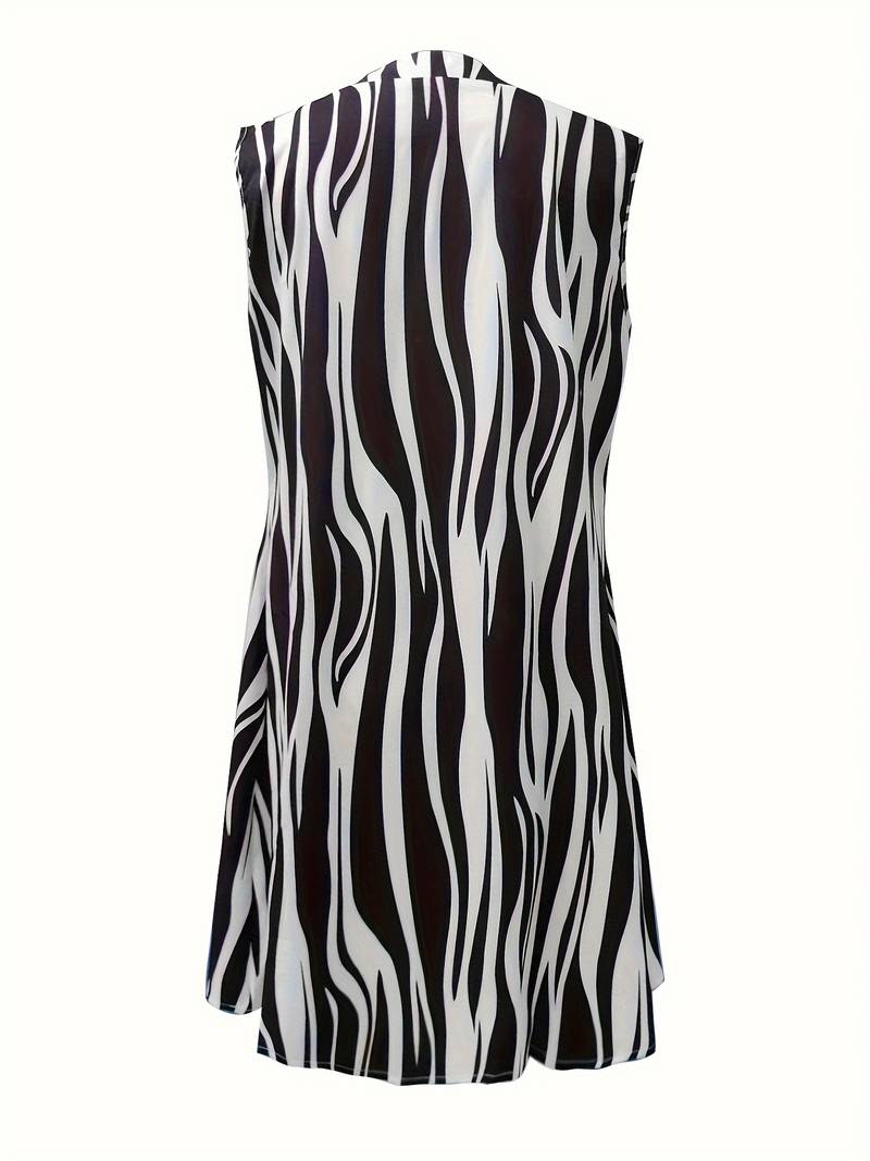 Prisma - Abstract dress with ribbed print