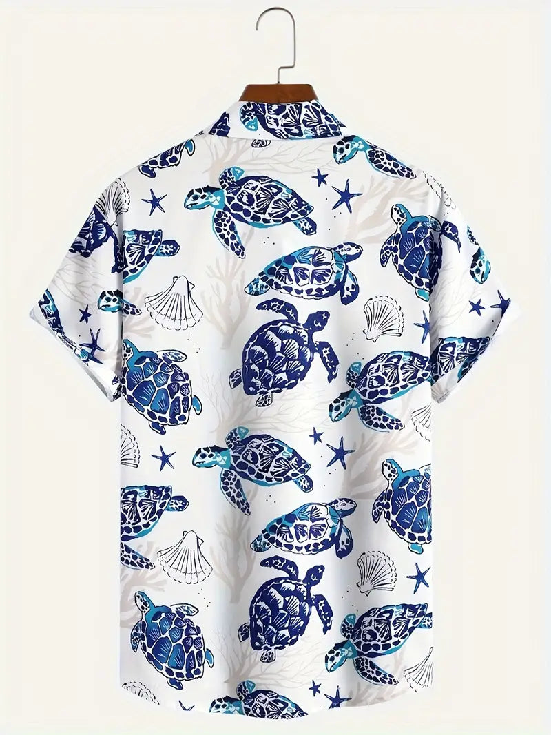 Carter - hawaiian style turtle shirt for men